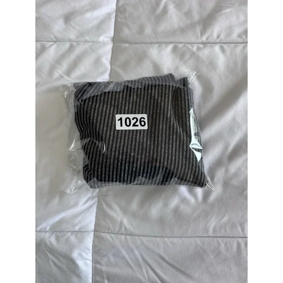 Tranquility Womens Skirt Pull-On Gray with Black Stripes Stretch Size Small - Picture 7 of 7